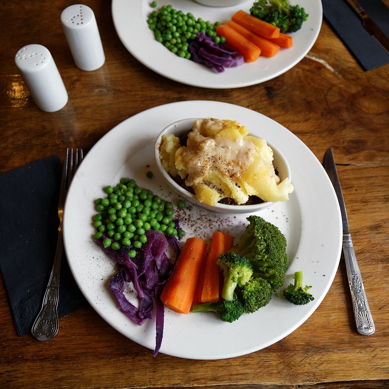 Representative photograph of Beef Cottage Pie. The photograph includes separate side vegetables not included in this recipe.