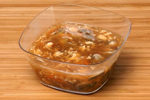 Representative photograph of hot and sour soup