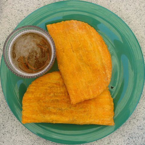 Representative photograph of Jamaican Beef Patties. The source identifies Jamaican patties but does not identify the filling. This recipe uses beef.