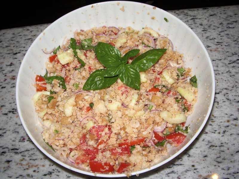 Representative photograph of Panzanella.