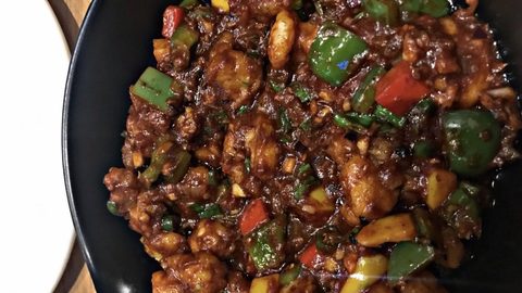 Representative photograph of prawn masala