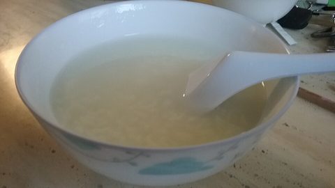 Representative photograph of plain rice congee