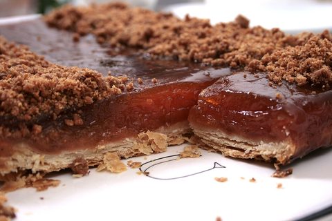 Representative photograph of Tarte Tatin. The photograph includes a crumb topping not included in this recipe.