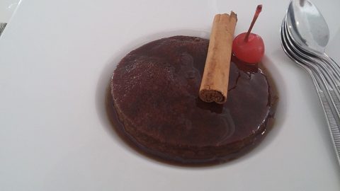 Representative photograph of Watalappan. The photograph includes a cherry and cinnamon garnish not included in this recipe.